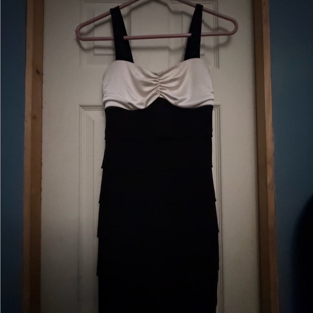 Sweet Storm Black and White Mini Dress